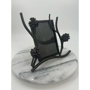 Pine Cone Whimsical Forest Cabin Western Metal Picture Frame